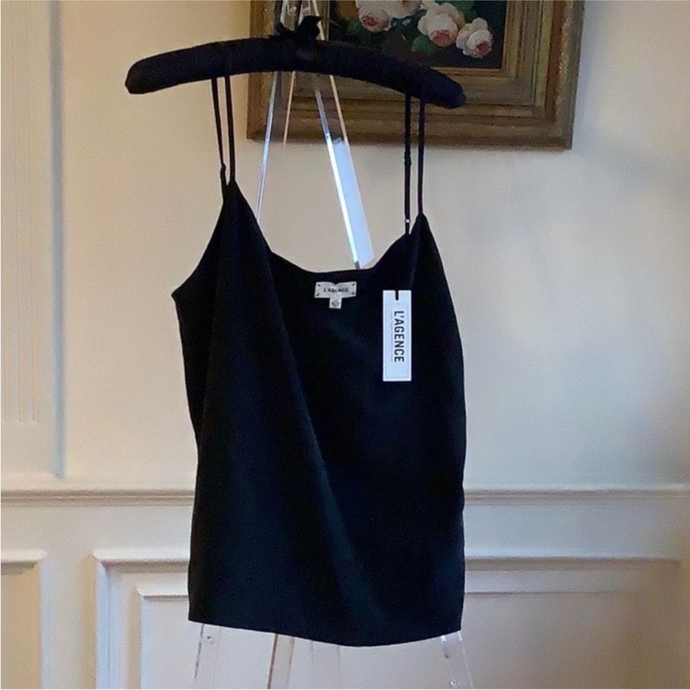 NWT  L’AGENCE   SizeLarge, CAMISOLE w Front V- neck ,100% SILK LINING